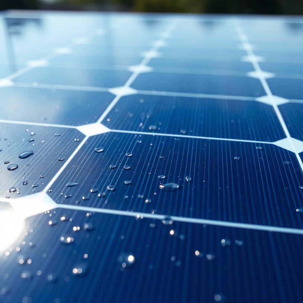 Saubere Solarmodule auf einer Gewerbeanlage